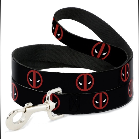 2pc Bundle Marvel Deadpool 4' Dog Leash & Dog Collar NWT - Picture 3 of 4